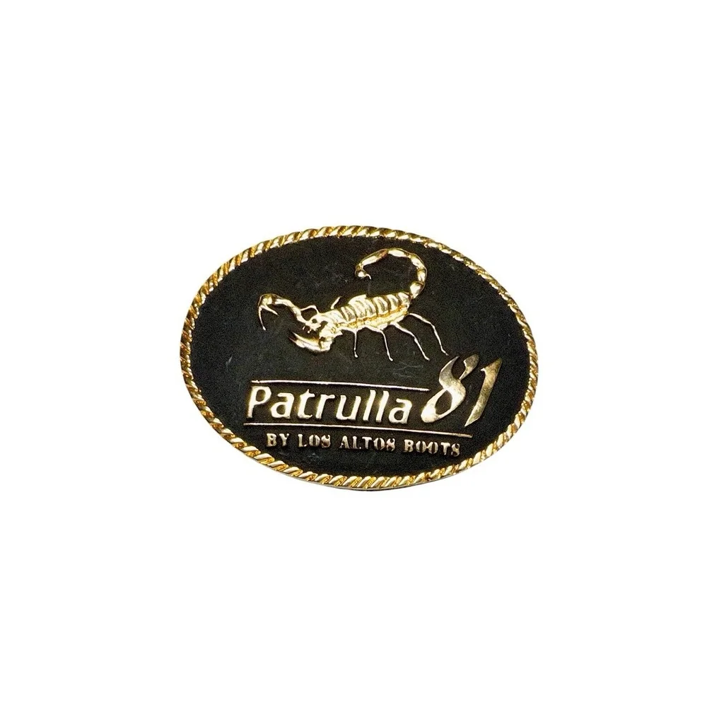 Los Altos Boots Patrulla 81 Scorpion Extra‎ Large Western Belt Buckle